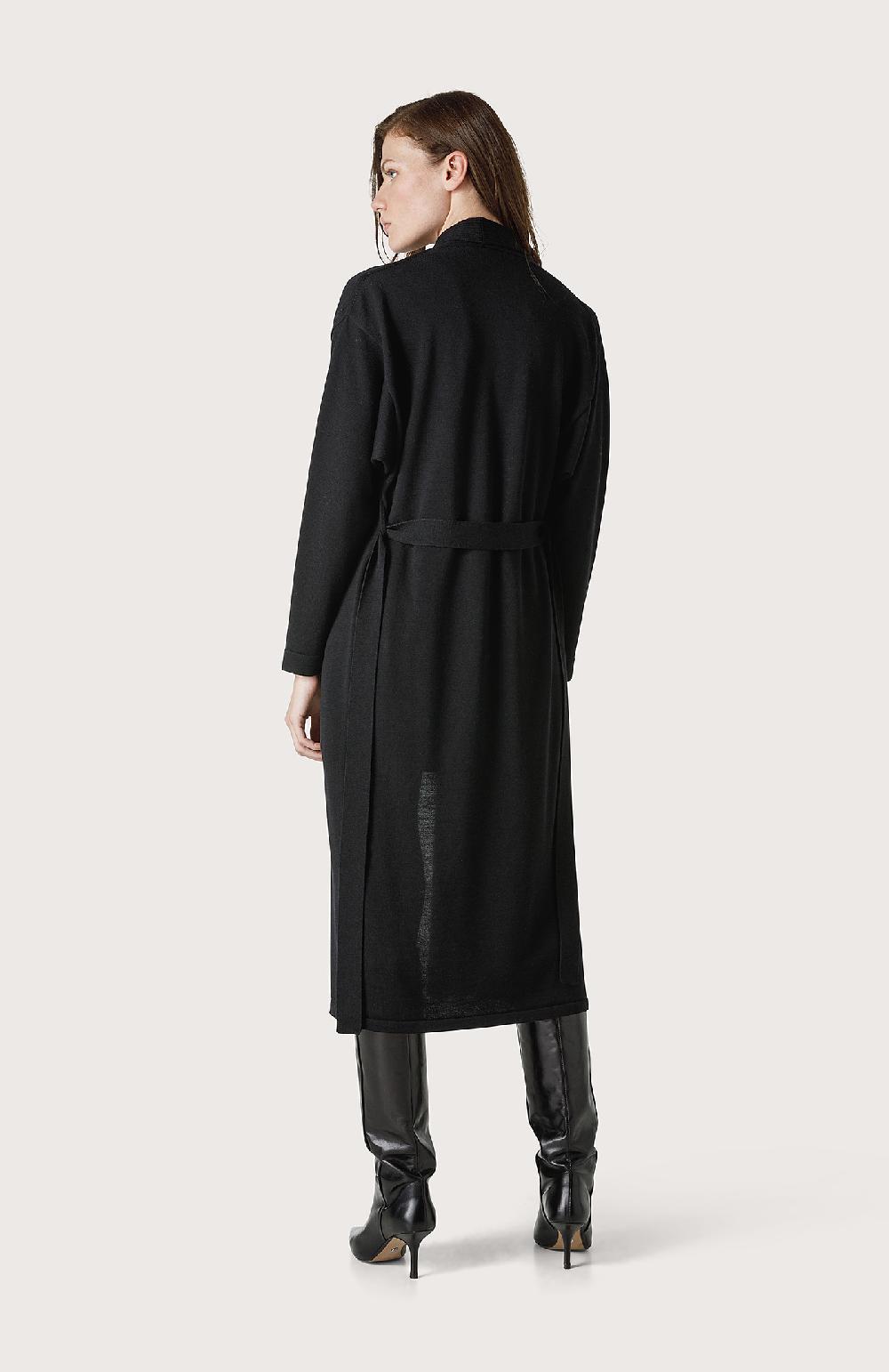 Seventy Maxi cardigan con cintura - Col. Nero Economico