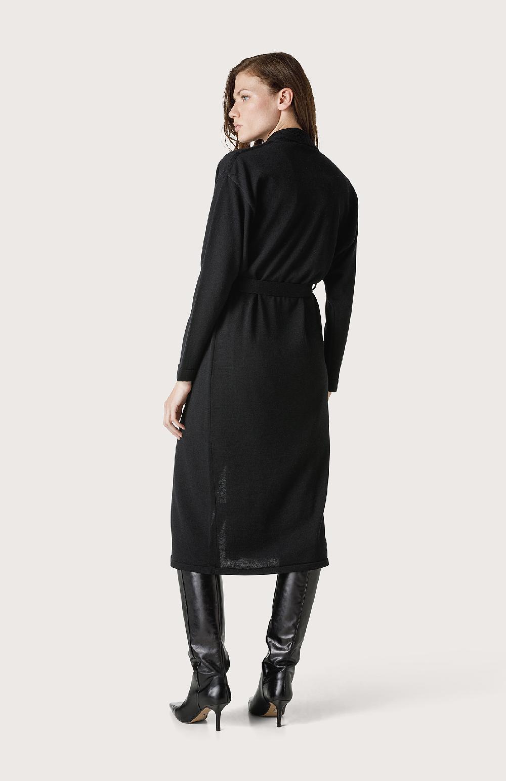 Seventy Maxi cardigan con cintura - Col. Nero Economico
