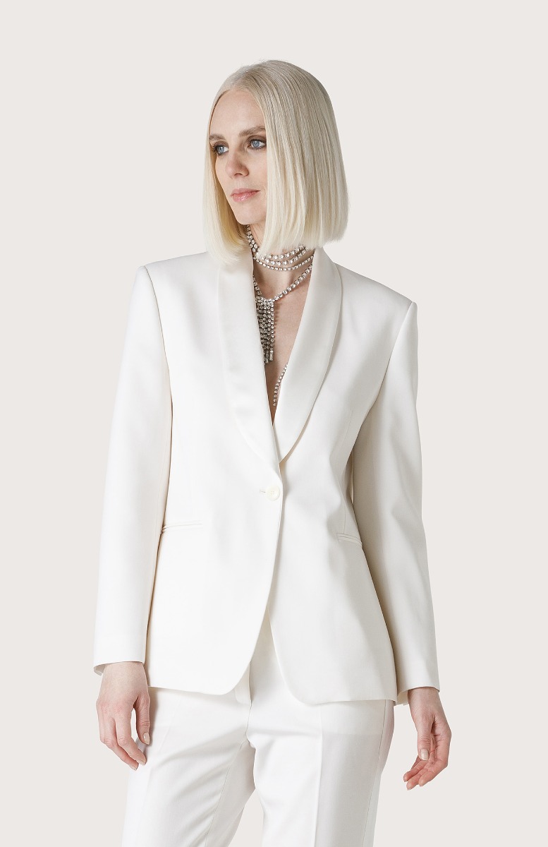 Seventy Giacca smoking con collo a scialle - Col. Bianco In Saldo