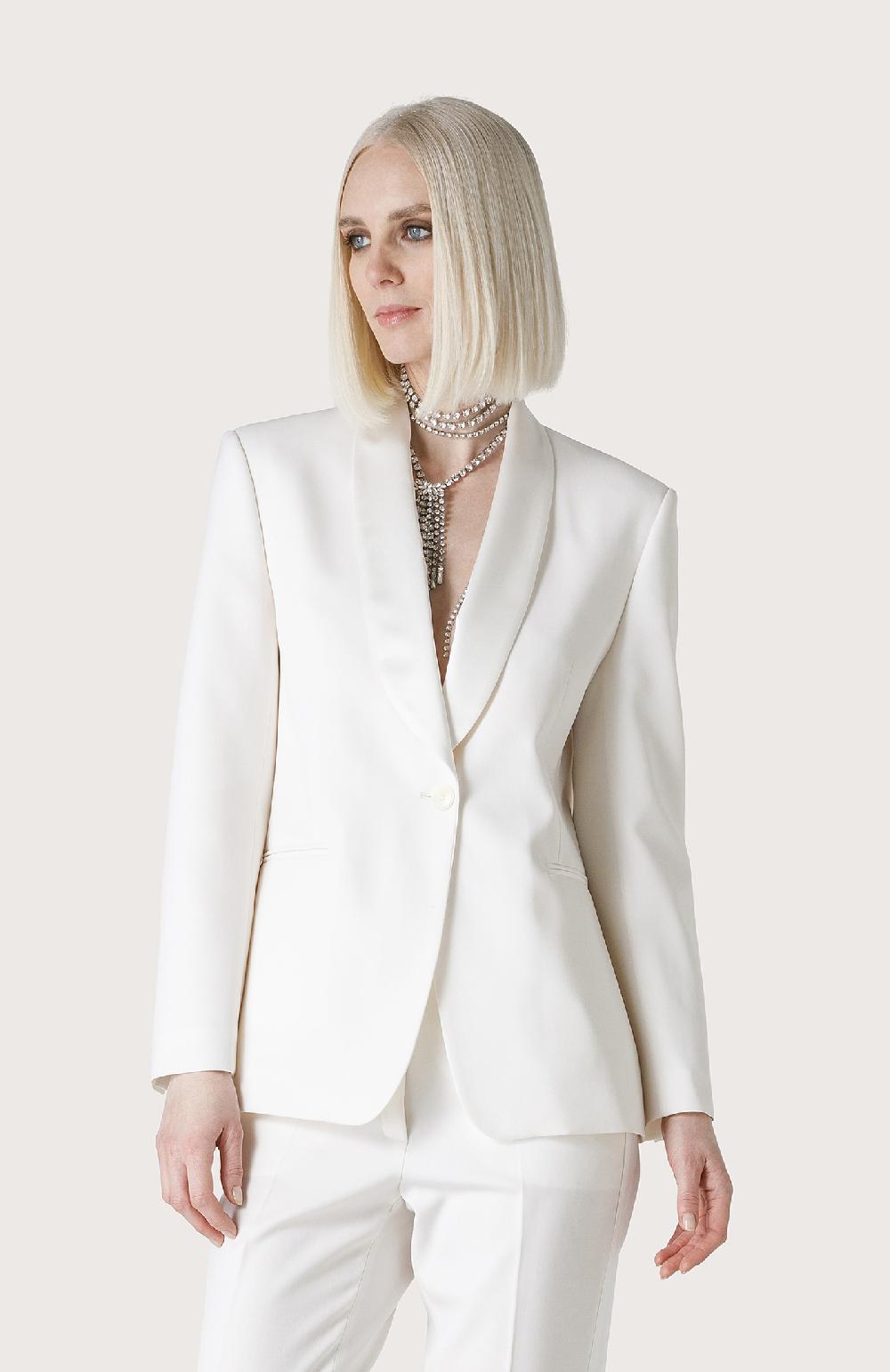 Seventy Giacca smoking con collo a scialle - Col. Bianco In Saldo