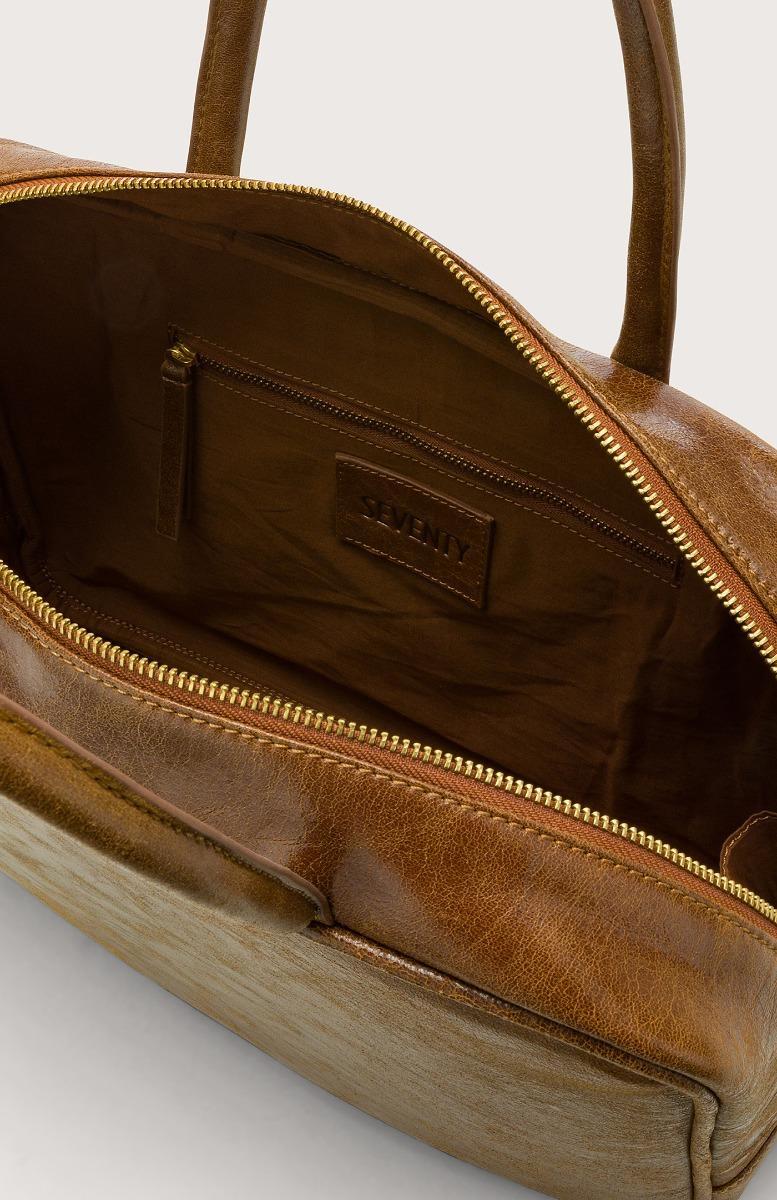 Seventy Bauletto in pelle effetto vintage - Col. Marrone Soddisfazione Garantita