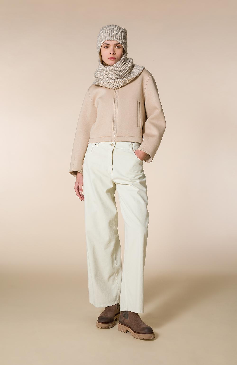Seventy Jeans lunghi a vita alta in bull tinto capo - Col. Cream Negozi Online