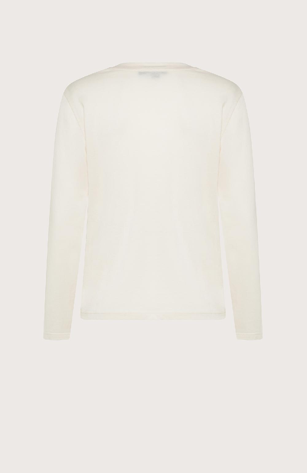 Seventy T-shirt girocollo con maniche lunghe bi-materiale - Col. Neutro Online