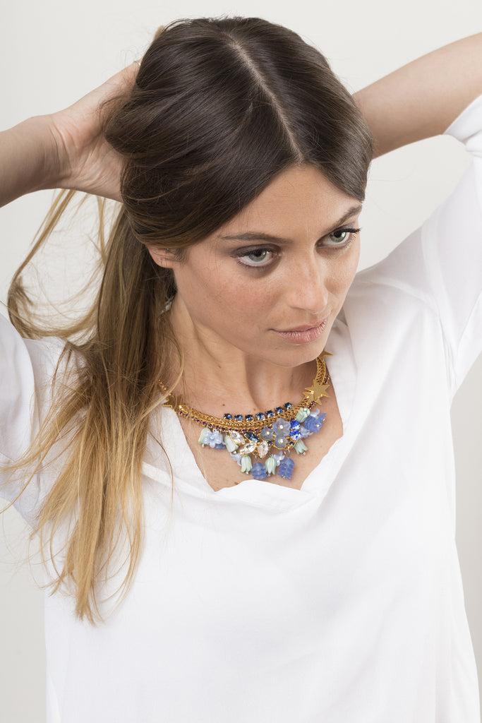 Silvia Gnecchi Kalani blue necklace Novità