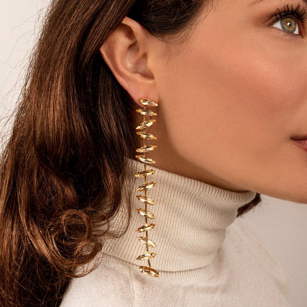 Silvia Gnecchi Navette Long Earrings Outlet
