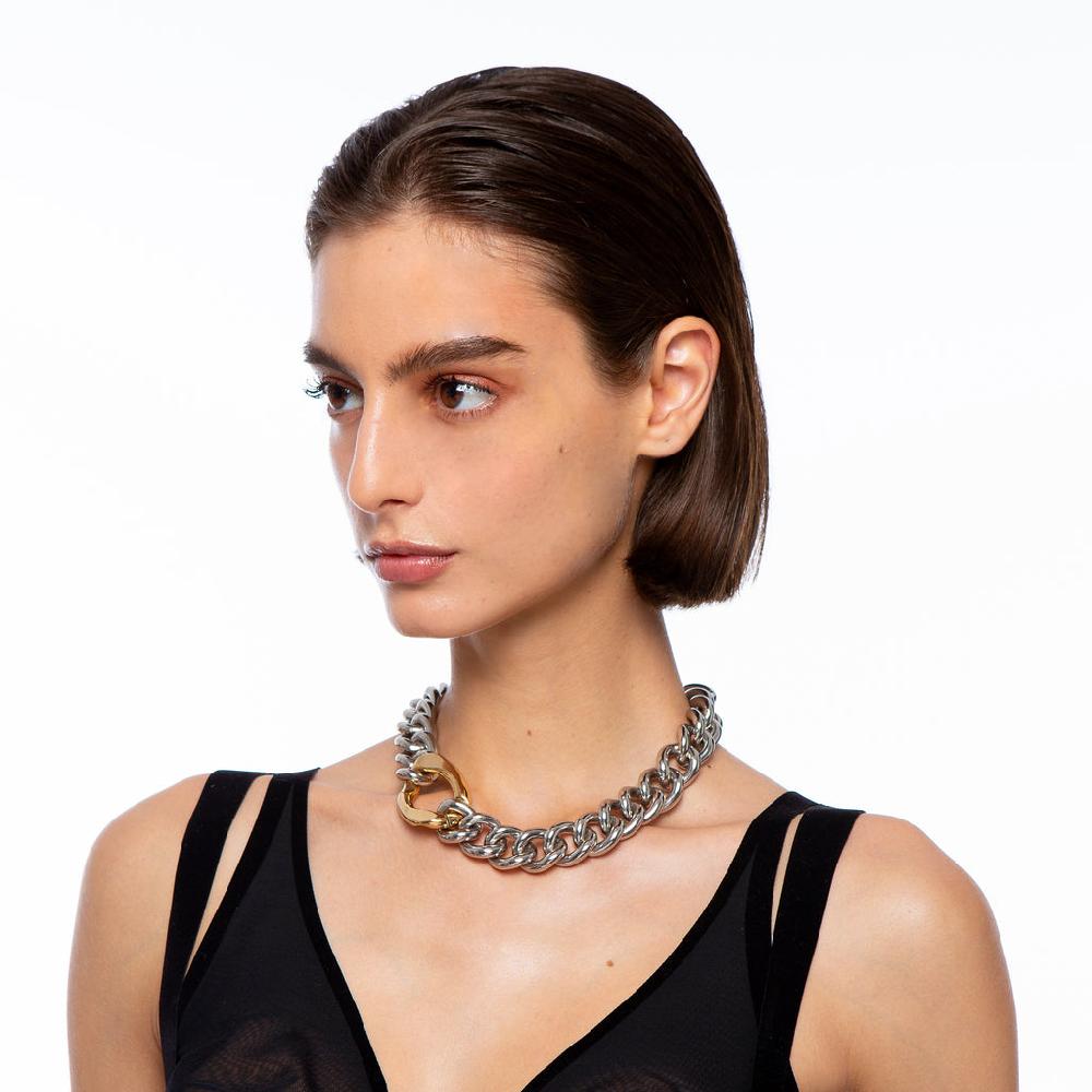 Silvia Gnecchi Solid Flat Necklace Vendita Calda