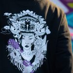 Sort of looser UNISEX Crew Neck BARONG_Black Violet #baliinspired Nuova