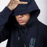 Sort of looser REVOLUTION_navy hoodie Shopping Online