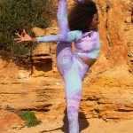 Sort of looser Eco-Crop Top Yoga_Violet Spedizione Gratuita