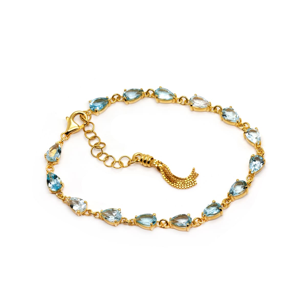 Thais Bernardes Bracciale Tennis Topazio Azzurro Promozione Limitata
