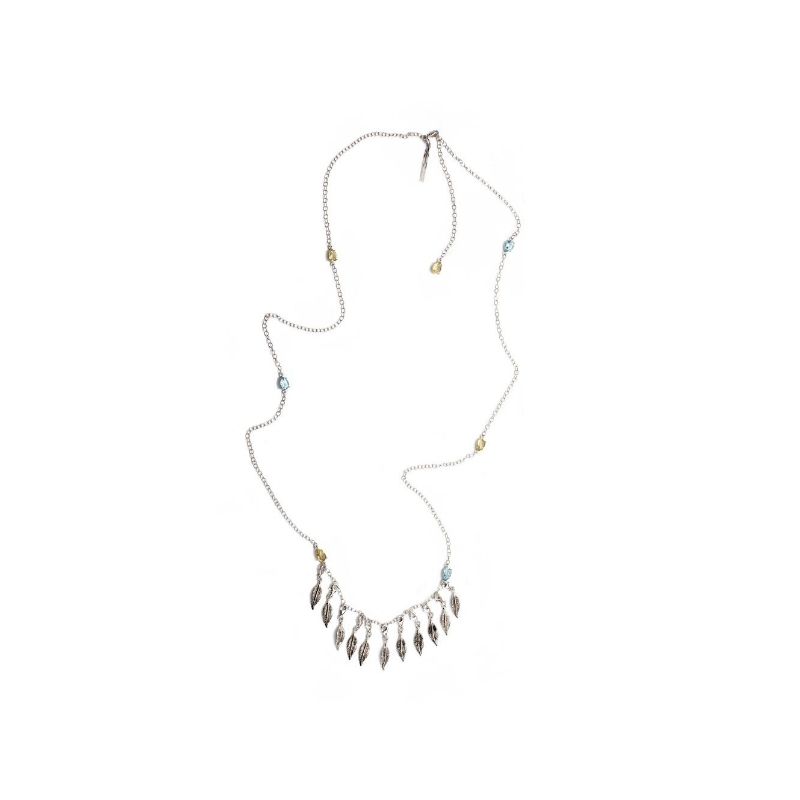 Thais Bernardes Collana con Charms Piume Sottocosto