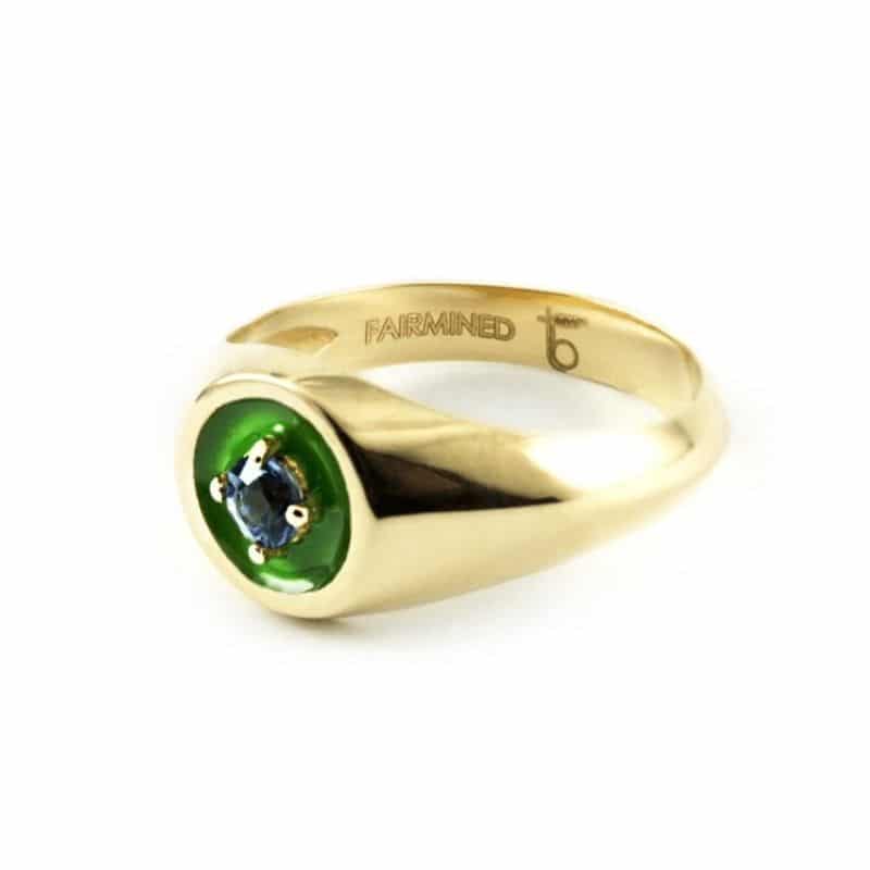 Thais Bernardes Anello Mini Chevalier in oro 18K Vendite Flash