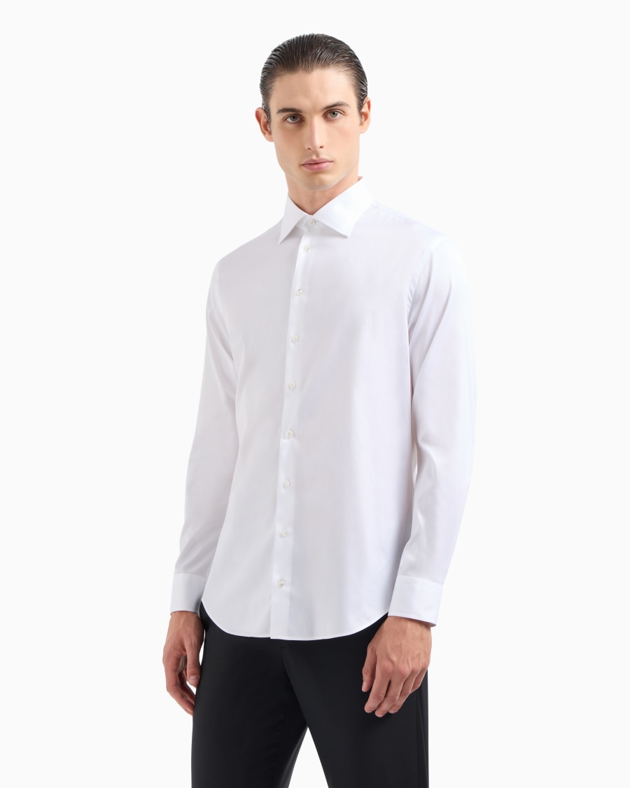 The world of armani CAMICIA CLASSICA REGULAR FIT IN COTONE Nuovo