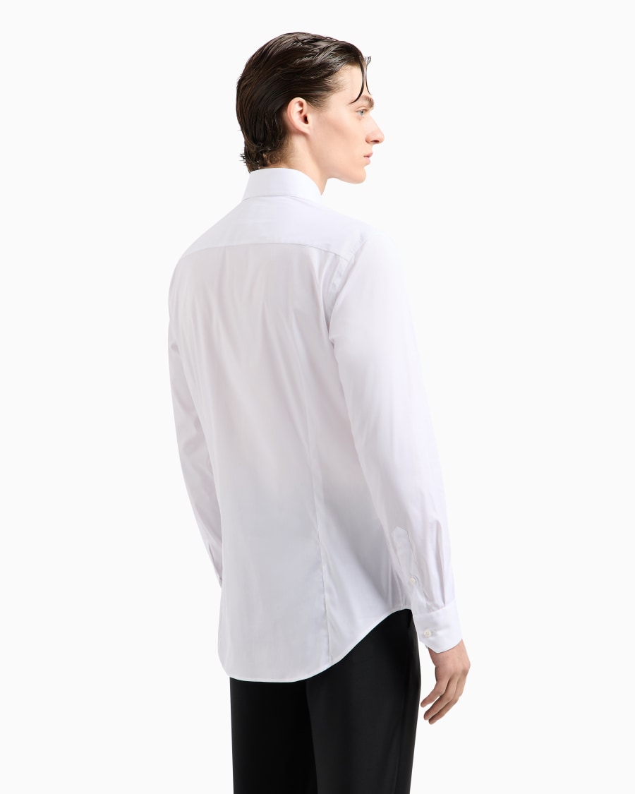 The world of armani CAMICIA IN TESSUTO STRETCH CON COLLO CLASSICO CON STECCHE Vendita