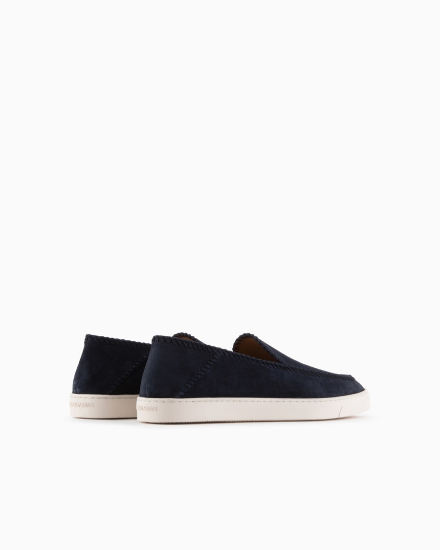 The world of armani GALLERIA 3 SLIP-ON IN PELLE SCAMOSCIATA Negozi Online