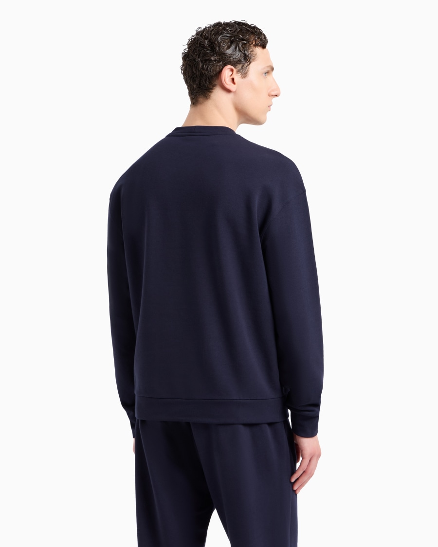 The world of armani FELPA GIROCOLLO IN COTONE E CASHMERE Consegna Veloce