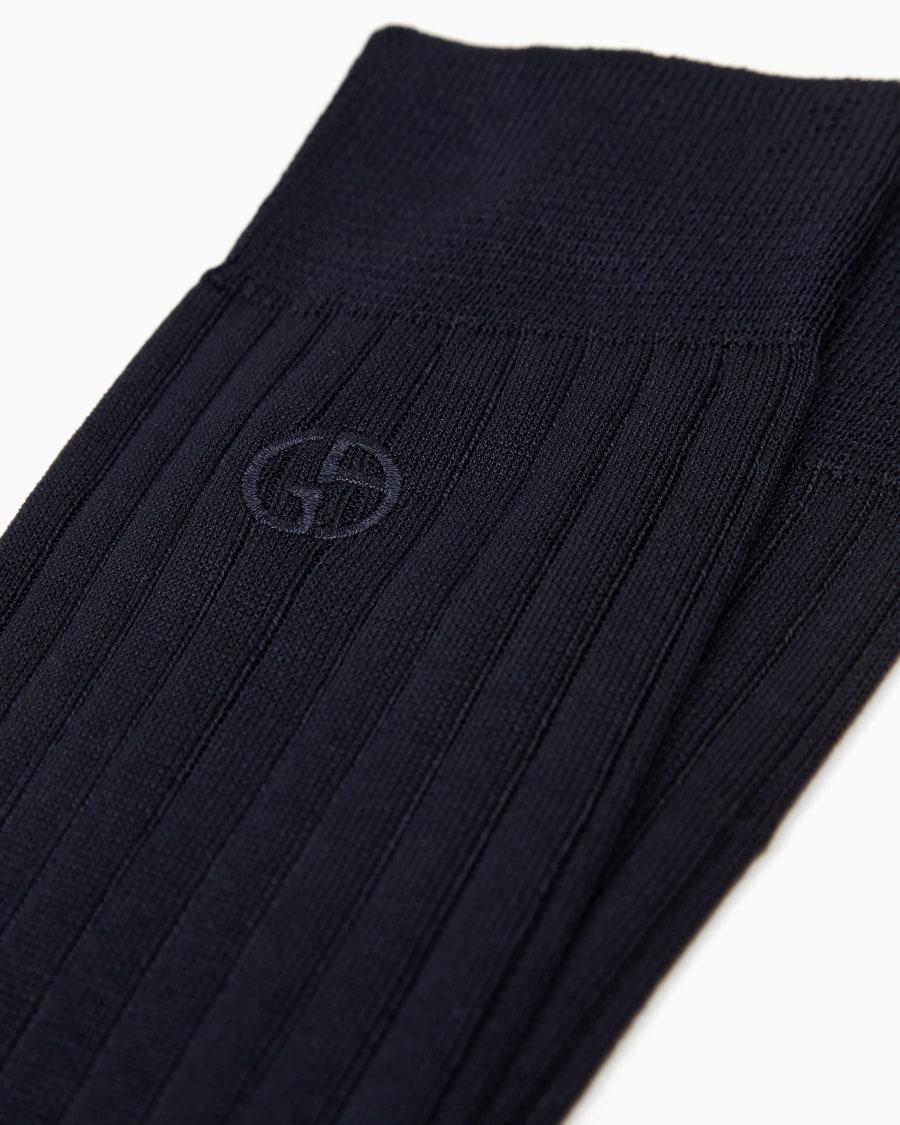 The world of armani CALZE CORTE CON LOGO RICAMATO Presa