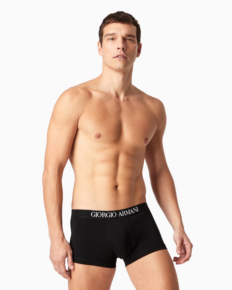 The world of armani PACK DUE BOXER IN COTONE ELASTICIZZATO Presa