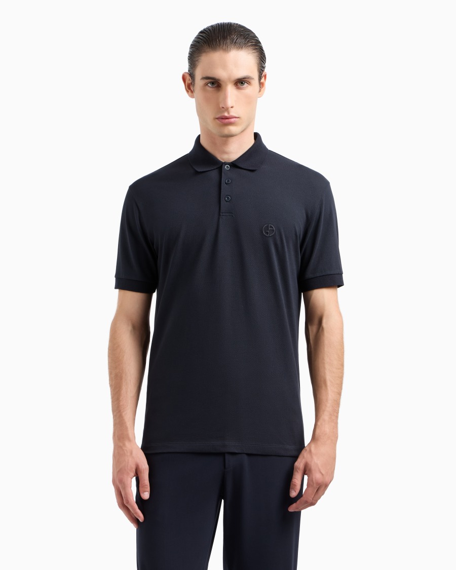 The world of armani POLO IN PIQUET DI COTONE STRETCH Outlet