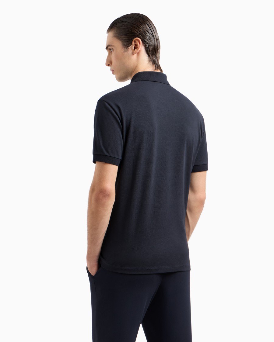 The world of armani POLO IN PIQUET DI COTONE STRETCH Outlet