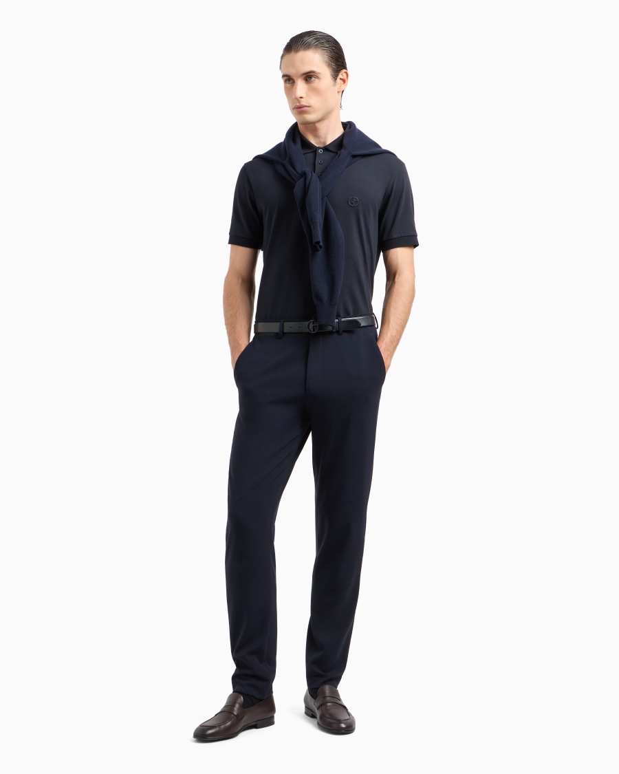 The world of armani POLO IN PIQUET DI COTONE STRETCH Outlet