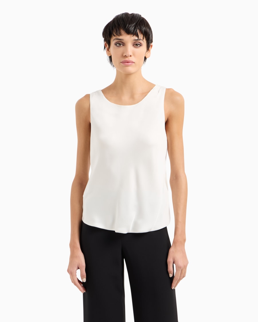 The world of armani TOP IN PURA SETA Sconto di tempo limitato