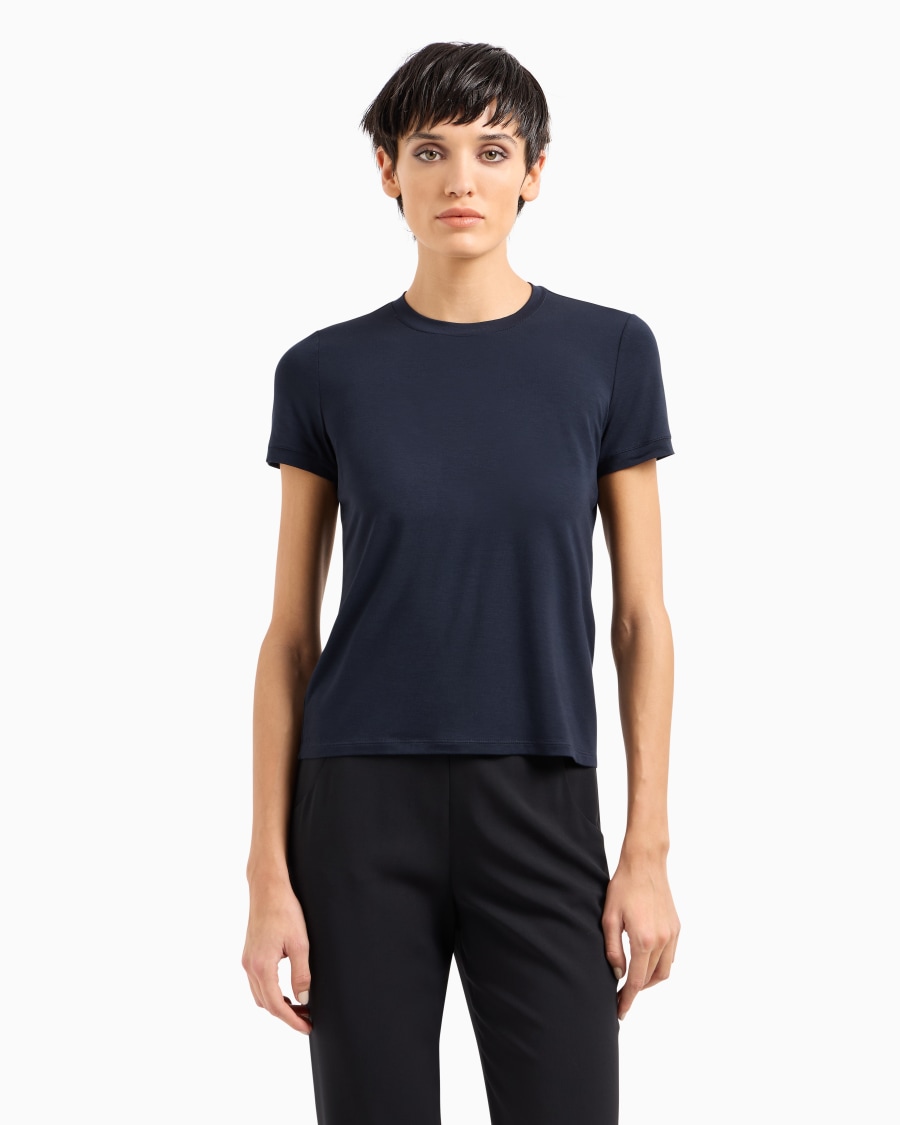 The world of armani T-SHIRT IN JERSEY DI VISCOSA STRETCH Moda