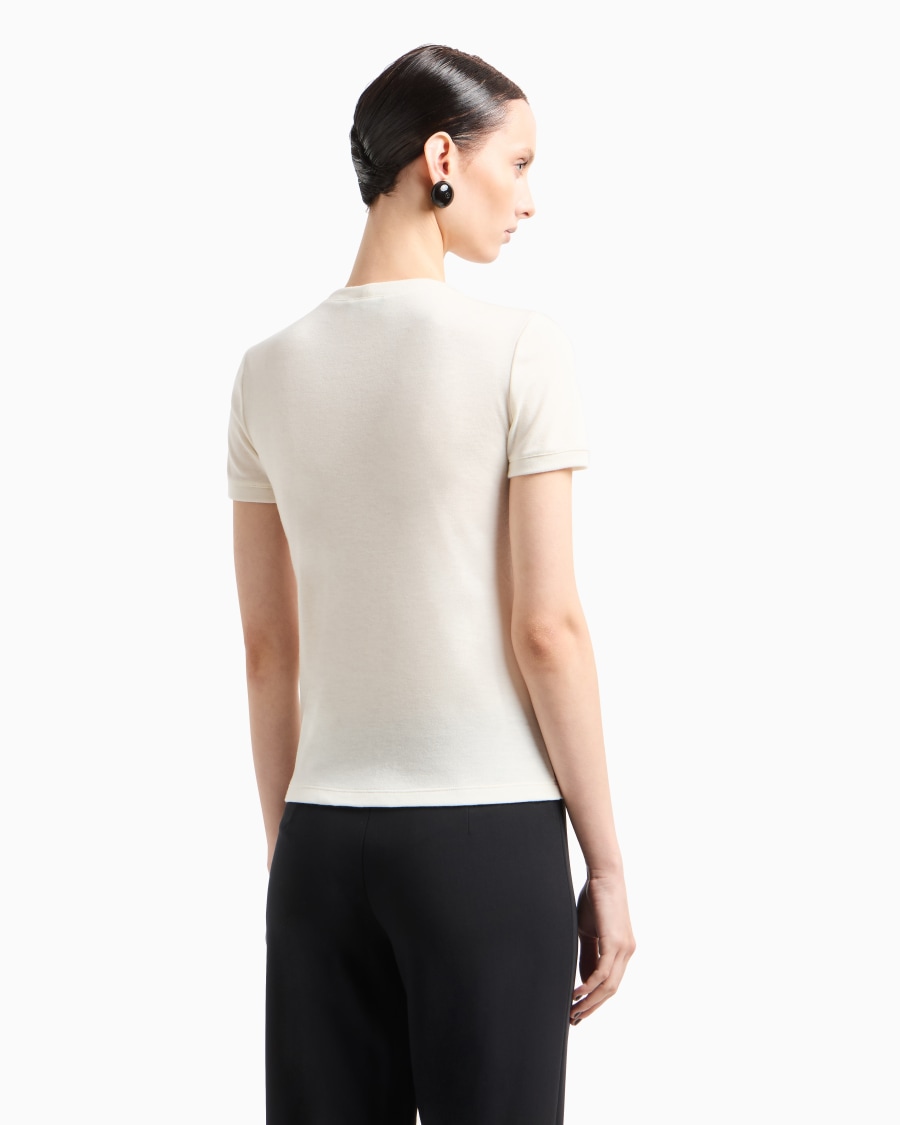 The world of armani T-SHIRT IN PURO CASHMERE Italy