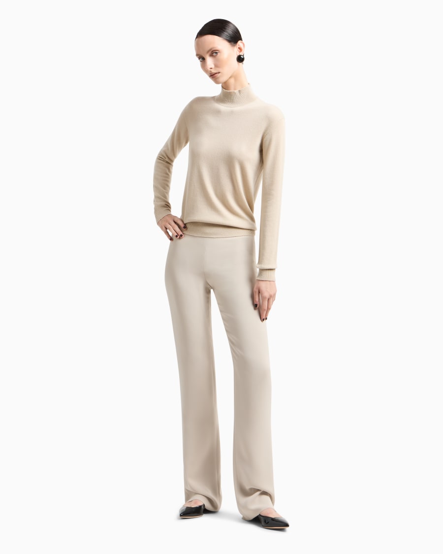 The world of armani PANTALONI AMPI IN SETA Promozione
