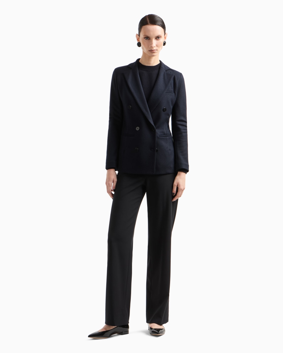 The world of armani MAGLIONE IN CASHMERE CON PROFILI A COSTE Negozi Online