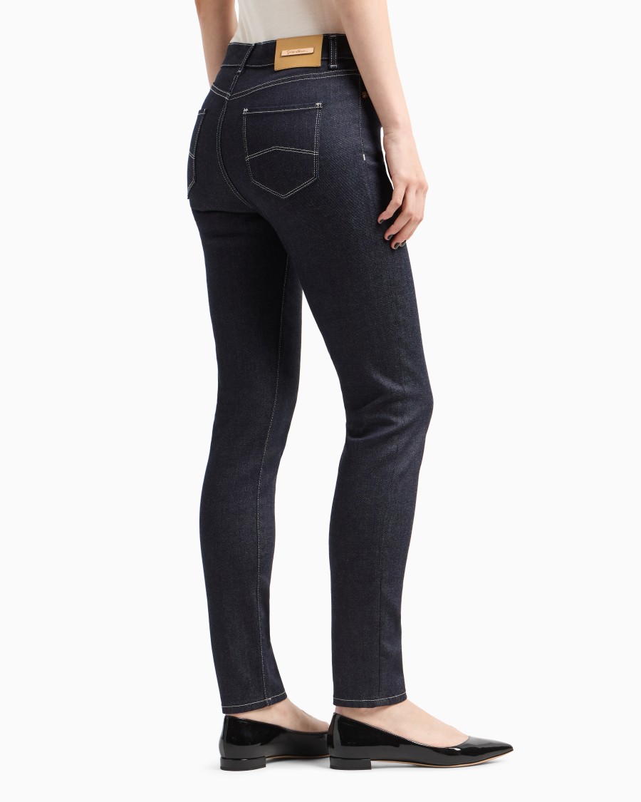 The world of armani PANTALONI 5 TASCHE SLIM FIT IN DENIM DI COTONE STRETCH Consegna Veloce