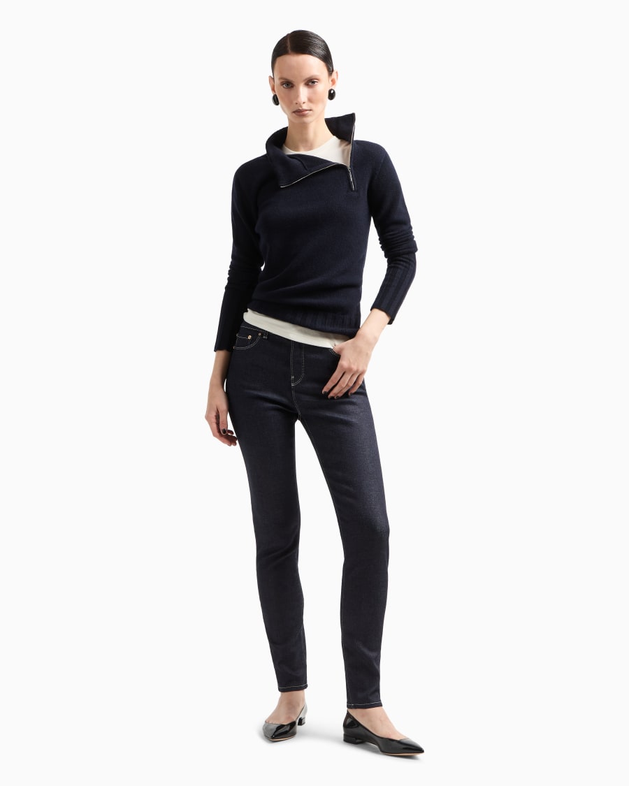 The world of armani PANTALONI 5 TASCHE SLIM FIT IN DENIM DI COTONE STRETCH Consegna Veloce