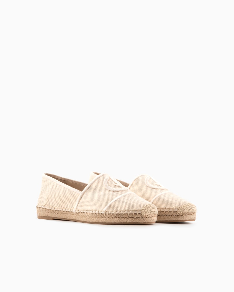 The world of armani ESPADRILLAS IN COTONE CON LOGO RICAMATO Sottocosto
