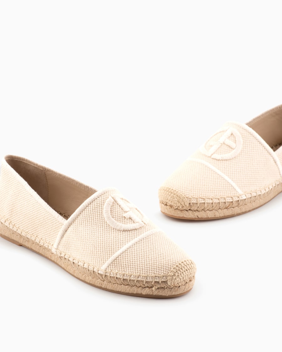 The world of armani ESPADRILLAS IN COTONE CON LOGO RICAMATO Sottocosto