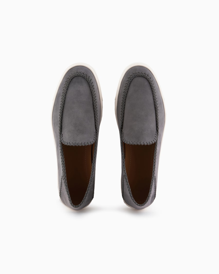 The world of armani GALLERIA 3 SLIP-ON IN PELLE SCAMOSCIATA Vendita Economica