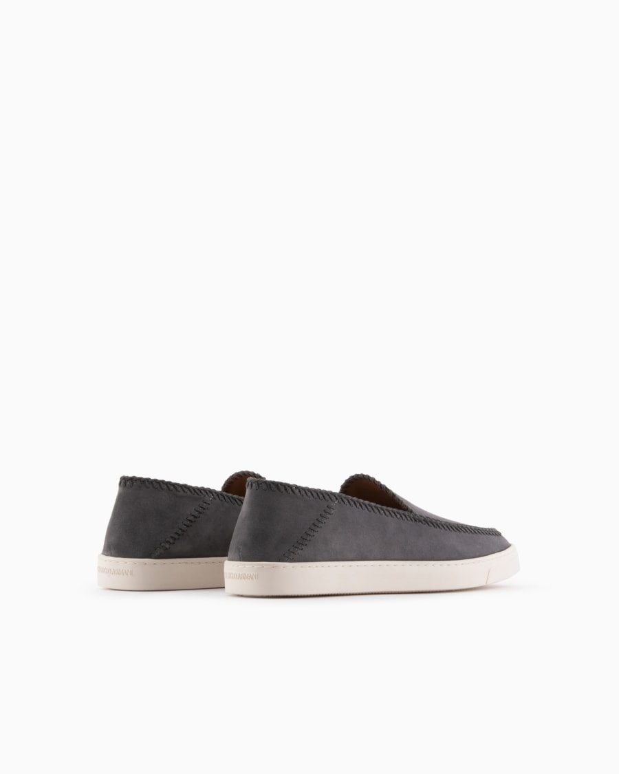 The world of armani GALLERIA 3 SLIP-ON IN PELLE SCAMOSCIATA Vendita Economica