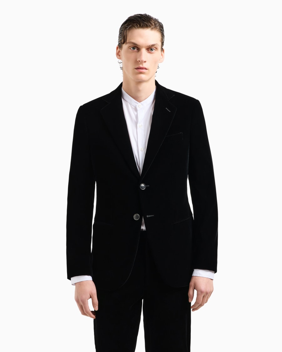 The world of armani GIACCA ICON MONOPETTO LINEA GEORGE IN VELLUTO STRETCH I Più Venduti