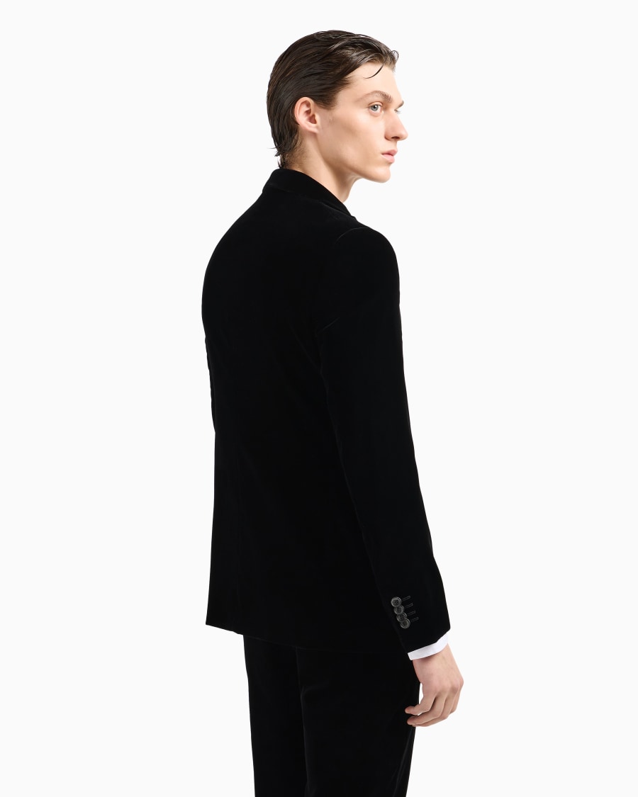 The world of armani GIACCA ICON MONOPETTO LINEA GEORGE IN VELLUTO STRETCH I Più Venduti