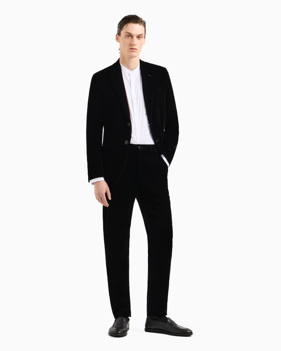 The world of armani GIACCA ICON MONOPETTO LINEA GEORGE IN VELLUTO STRETCH I Più Venduti