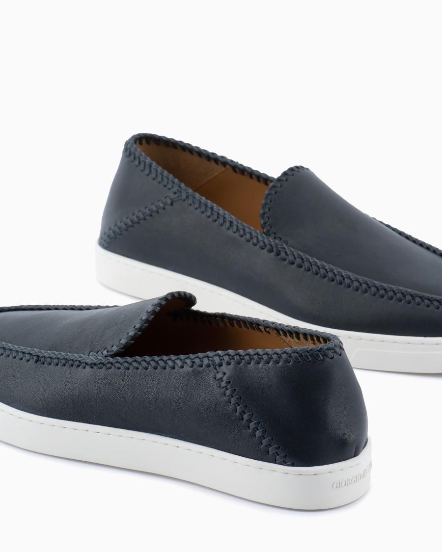 The world of armani GALLERIA 3 SLIP-ON IN NAPPA Vendite Flash