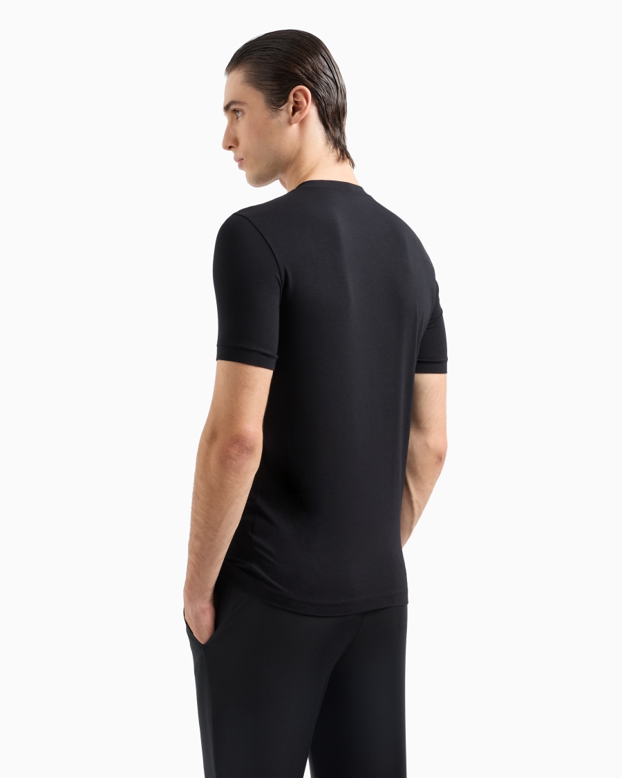 The world of armani T-SHIRT IN JERSEY BAMBOO DI VISCOSA STRETCH Moda