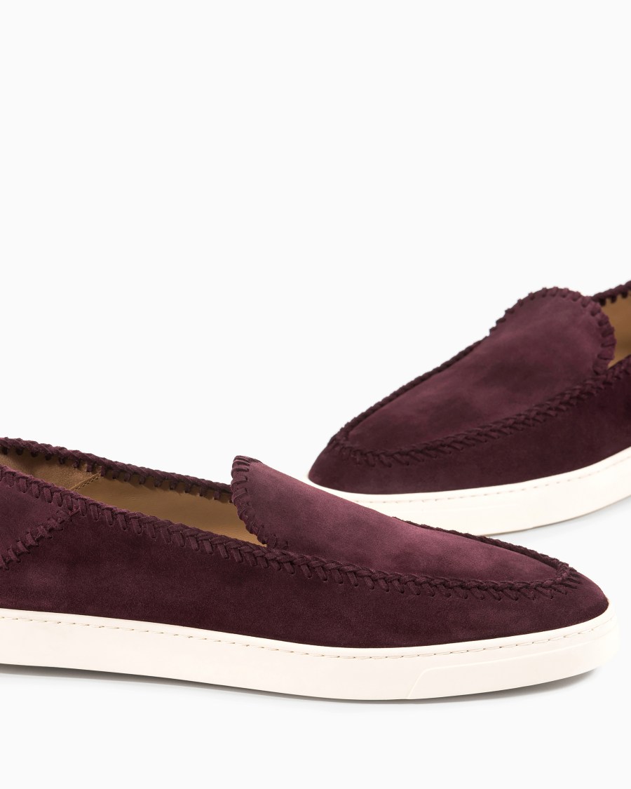 The world of armani GALLERIA 3 SLIP-ON IN PELLE SCAMOSCIATA Italy