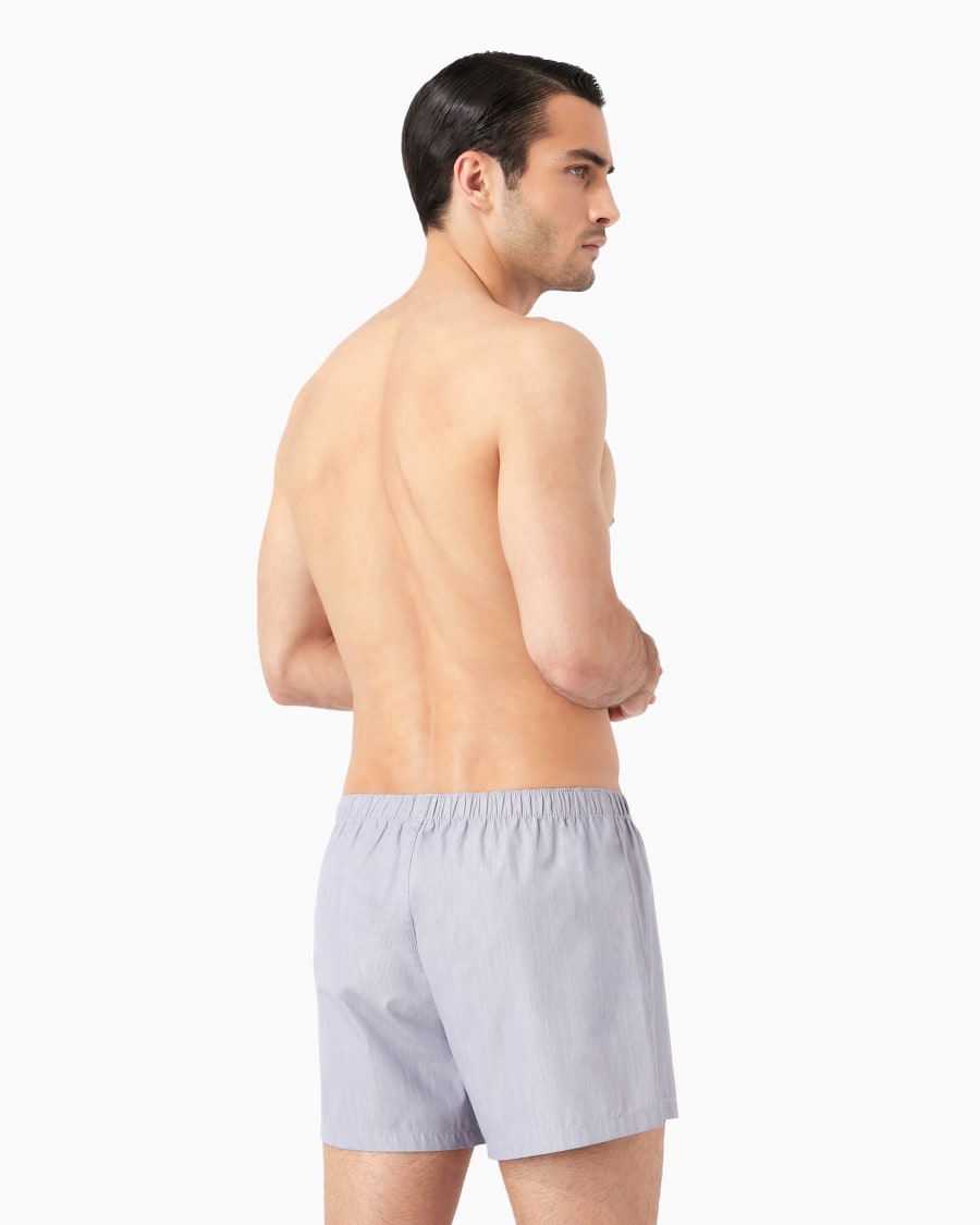 The world of armani BOXER IN COTONE CON LOGO RICAMATO Italia
