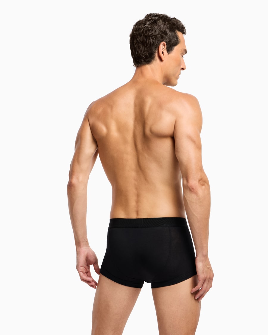 The world of armani BOXER IN JERSEY STRETCH CON BANDA LOGATA Prezzo Ridotto