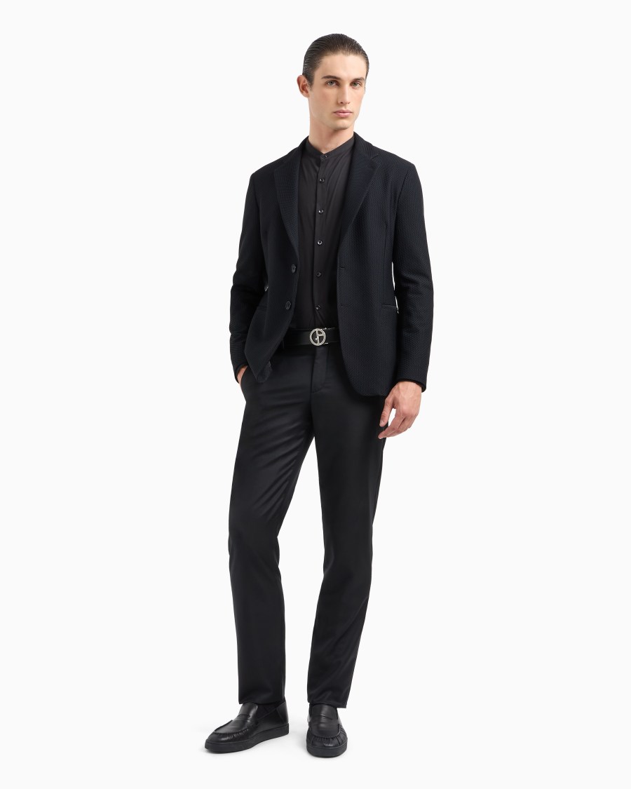 The world of armani CAMICIA ICON IN COTONE UNITO STRETCH Presa