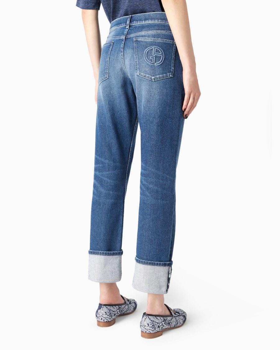 The world of armani DENIM COLLECTION JEANS 5-TASCHE IN DENIM DI COTONE STRETCH Offerta