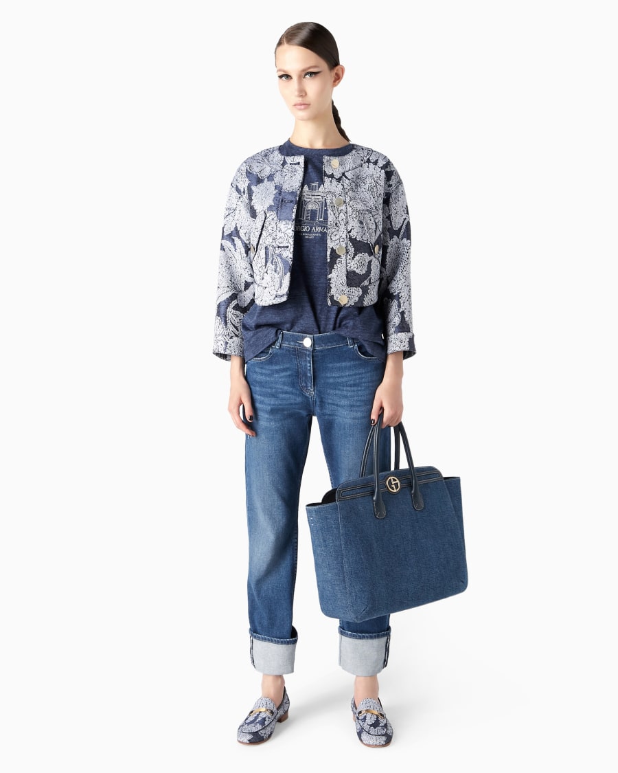 The world of armani DENIM COLLECTION JEANS 5-TASCHE IN DENIM DI COTONE STRETCH Offerta