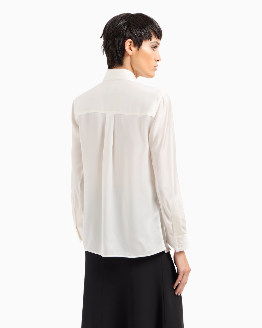 The world of armani CAMICIA IN CHARMEUSE DI PURA SETA Vendita Economica