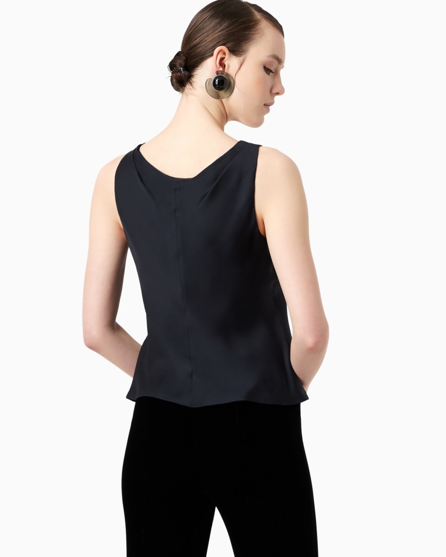 The world of armani TOP IN PURA SETA Saldi Di Fabbrica