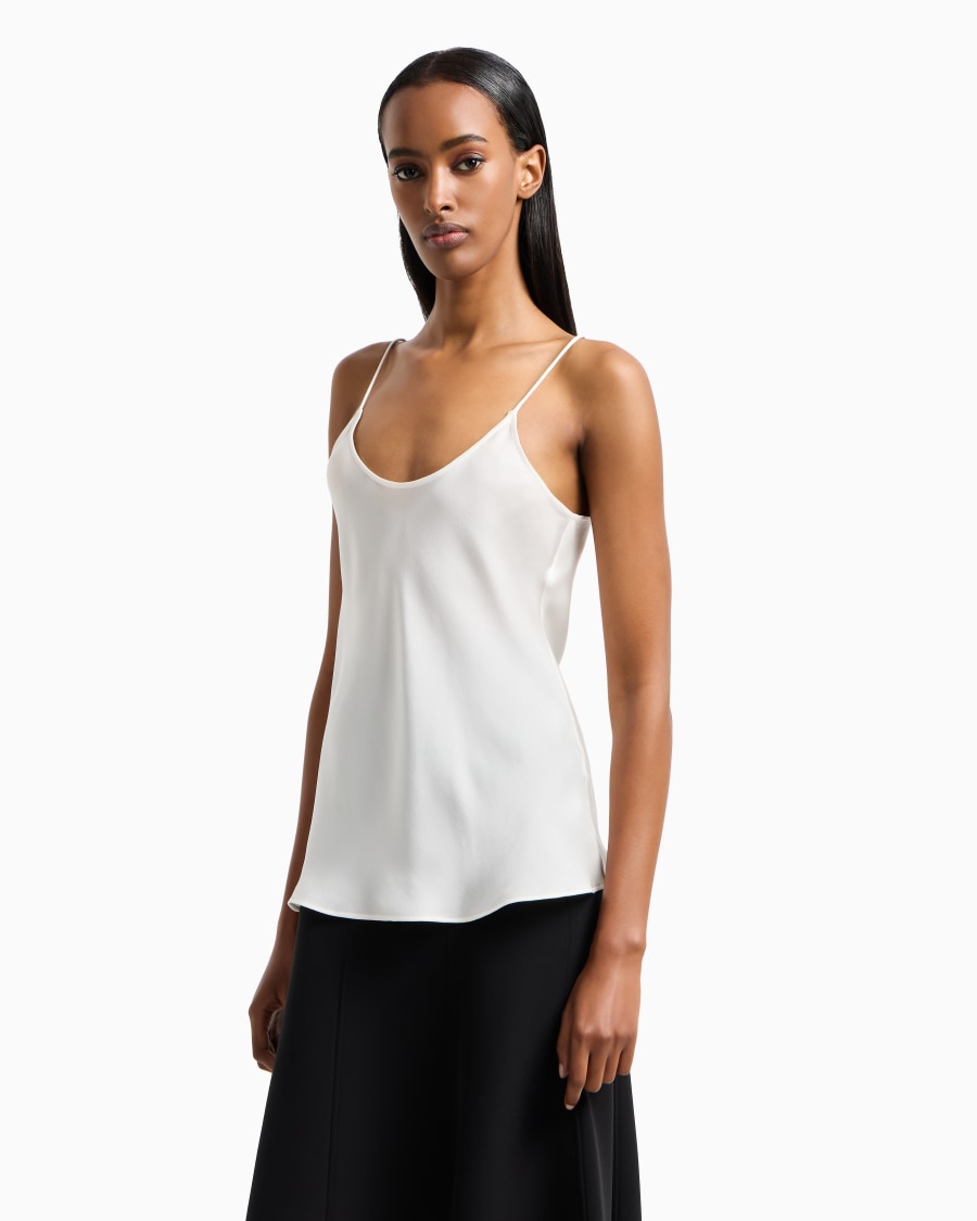 The world of armani TOP IN CHARMEUSE DI SETA Negozio